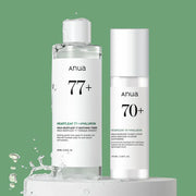 ANUA Heartleaf 77 Soothing Toner 350ml and Heartleaf 70 Daily Relief Lotion soothing skincare duo