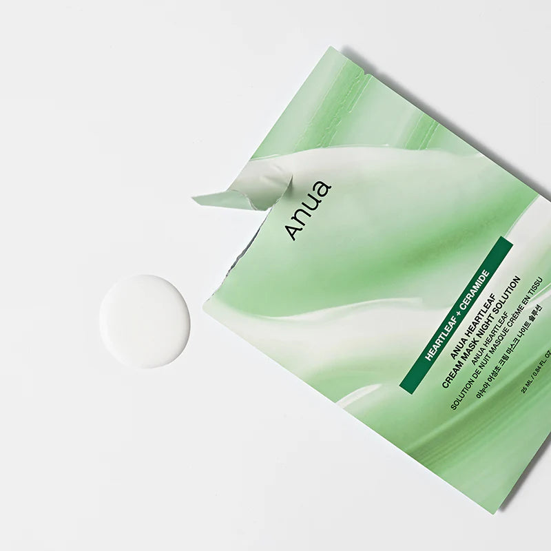 ANUA Heartleaf Cream Mask Night Solution — rich night mask soothes and replenishes skin while you sleep