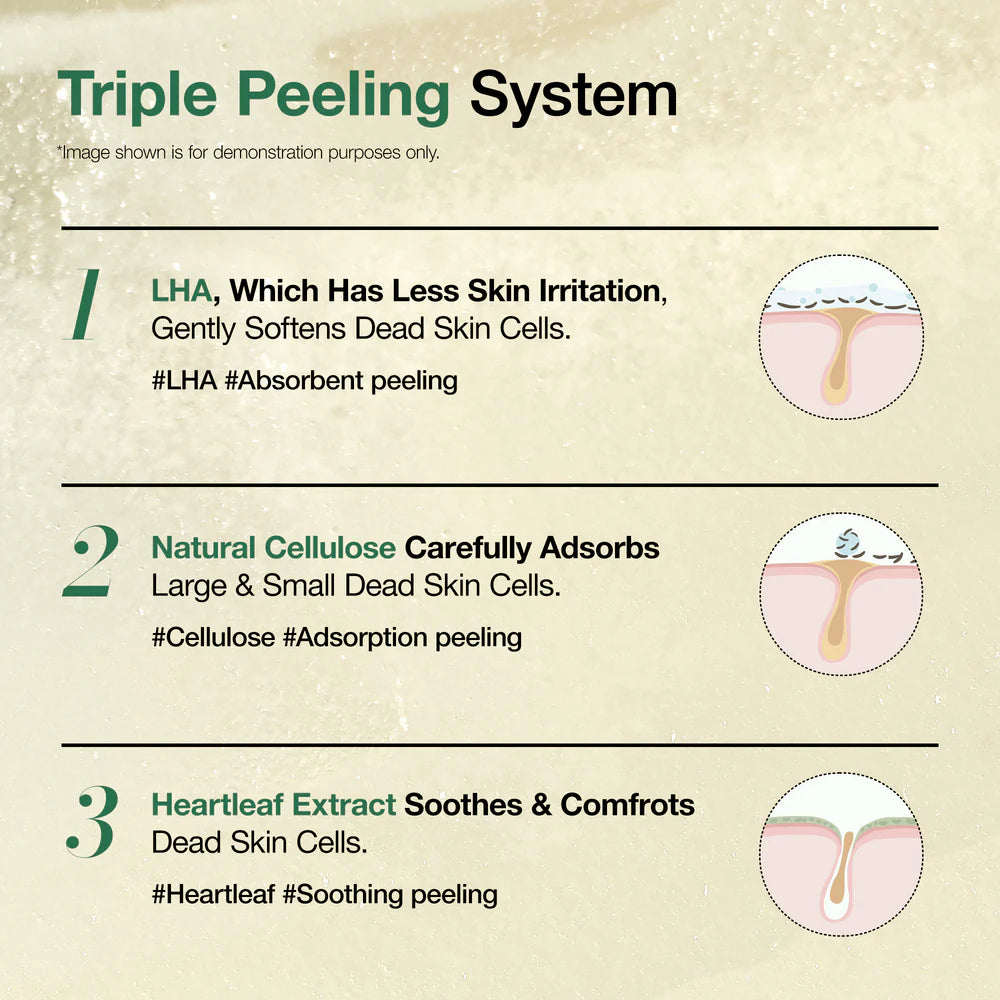 ANUA Heartleaf LHA Moisture Peeling Gel — lifts away dead skin and impurities to refine pores