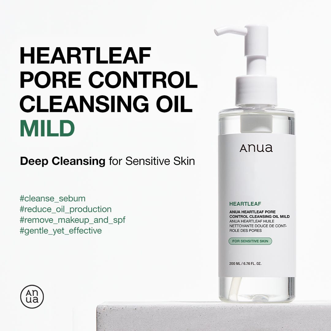 ANUA Heartleaf Pore Control Cleansing Oil Mild 200ml — bottle and packaging