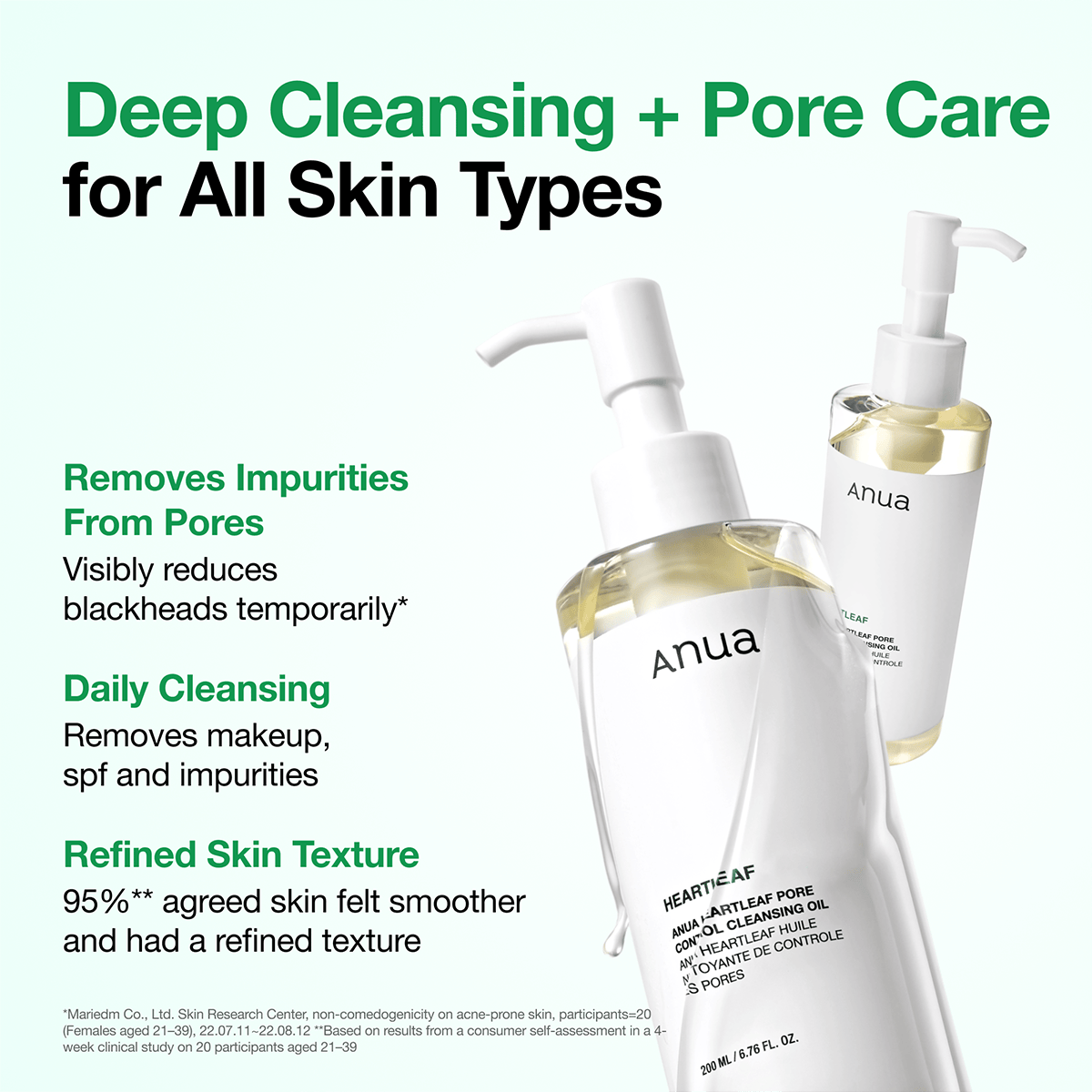 Plant-based oils including jojoba and grapeseed for a gentle cleanse