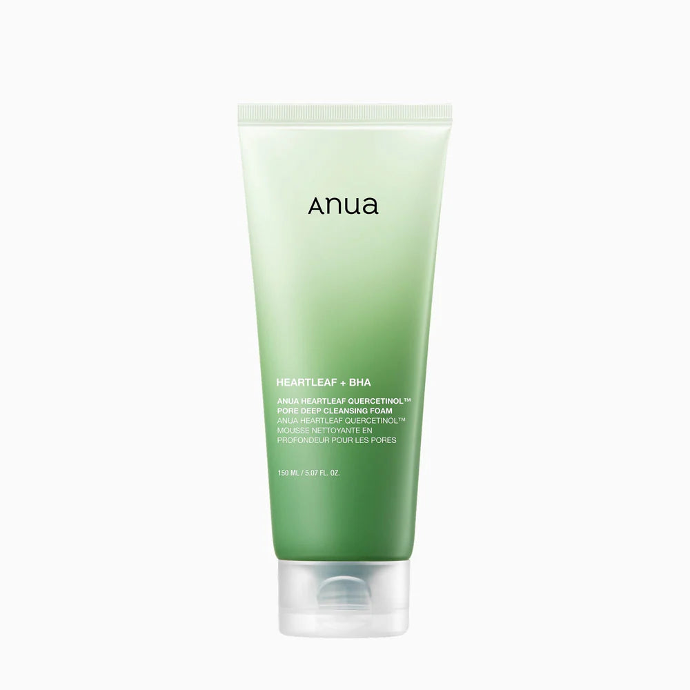ANUA Heartleaf Quercetinol Pore Deep Cleansing Foam — deep pore cleanser with heartleaf and quercetinol