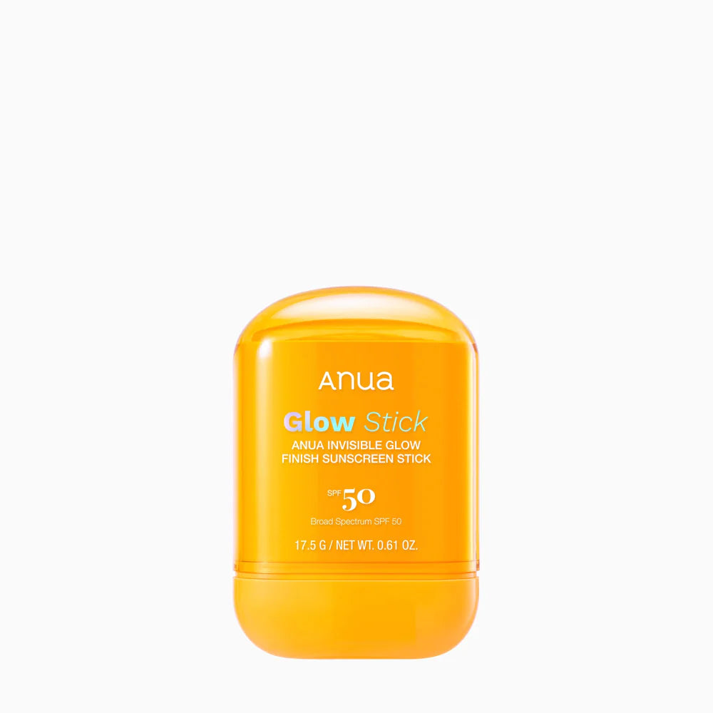 ANUA Invisible Glow Finish Sunscreen Stick SPF 50+ — glow-finish sunscreen stick for easy reapplication