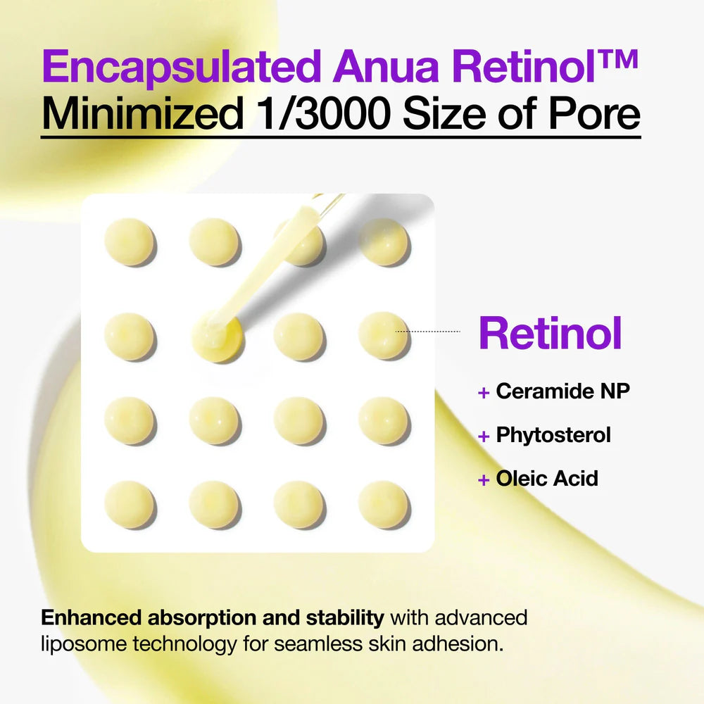 ANUA Nano Retinol 0.3% Niacin Serum — low-irritation retinol suitable for beginners