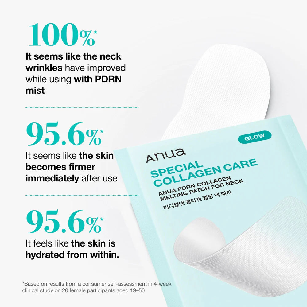 ANUA PDRN Collagen Melting Patch For Neck — helps smooth the look of neck lines and creases
