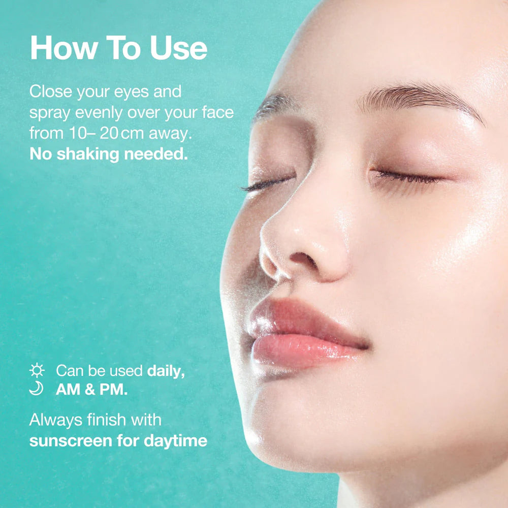 ANUA PDRN Hyaluronic Acid Hydrating Capsule Mist — how to use: spritz over face throughout the day as needed