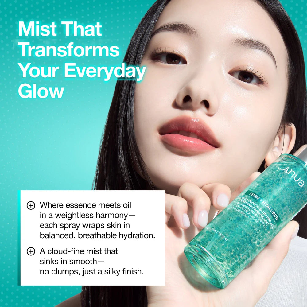 ANUA PDRN Hyaluronic Acid Hydrating Capsule Mist — convenient mist for hydration anytime, anywhere