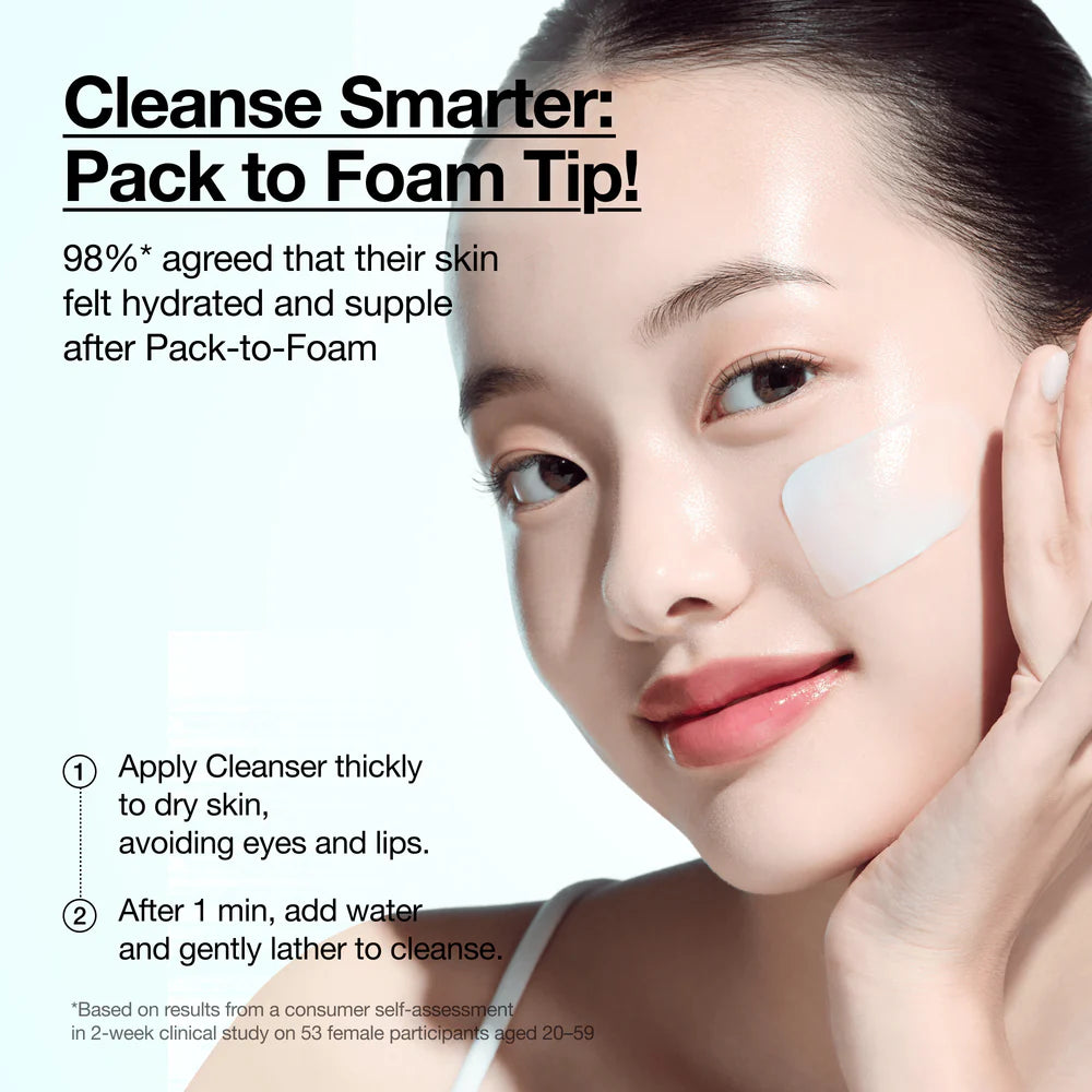 ANUA PDRN Hyaluronic Acid Moisturizing Cleansing Foam — mildly acidic low-pH formula respects the skin barrier