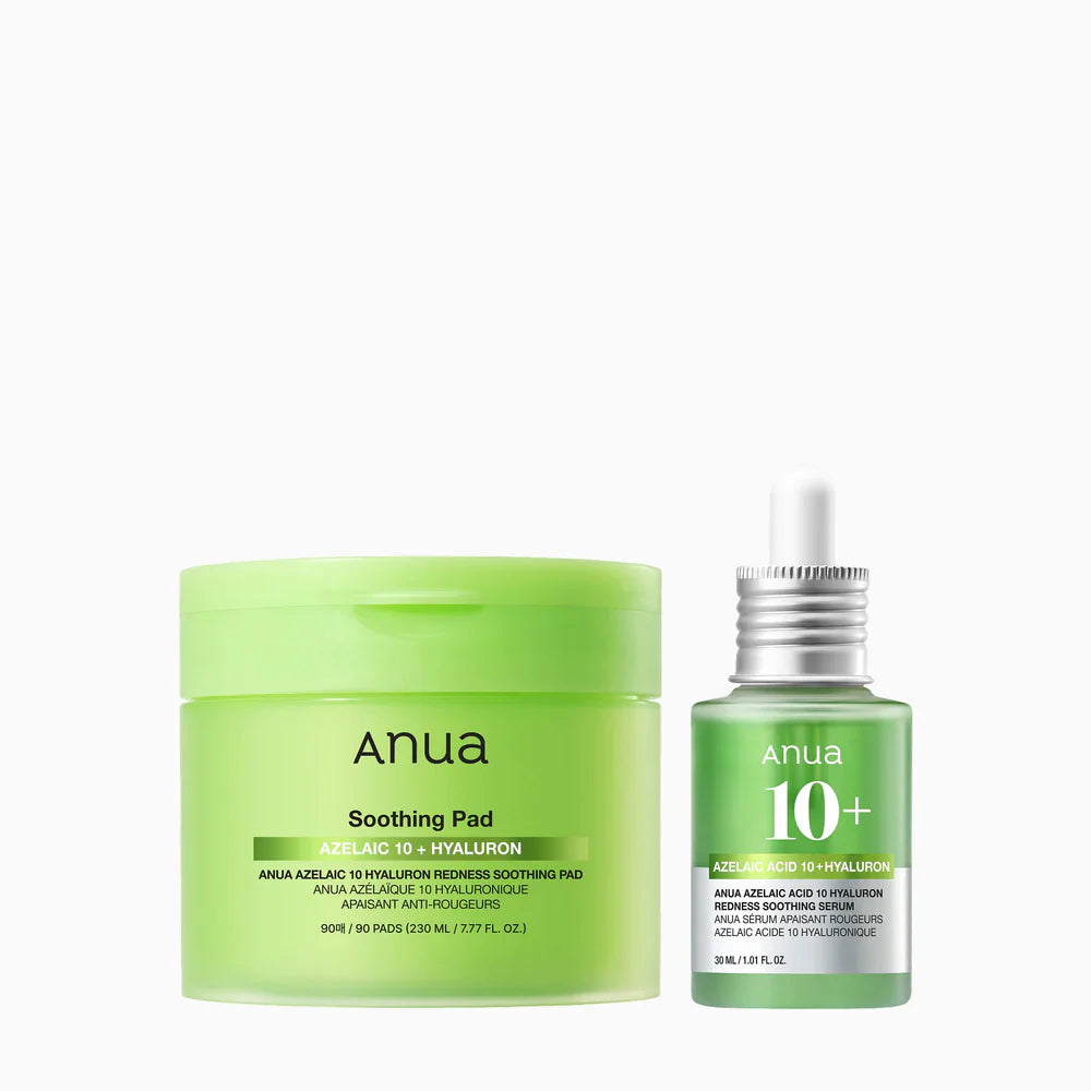 ANUA Redness Soothing Prep & Boost Duo — azelaic acid redness-care skincare duo