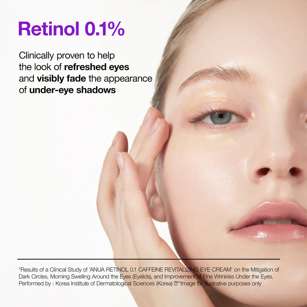 ANUA Retinol Caffeine Eye Cream — supports firmer, more lifted-looking eye contours
