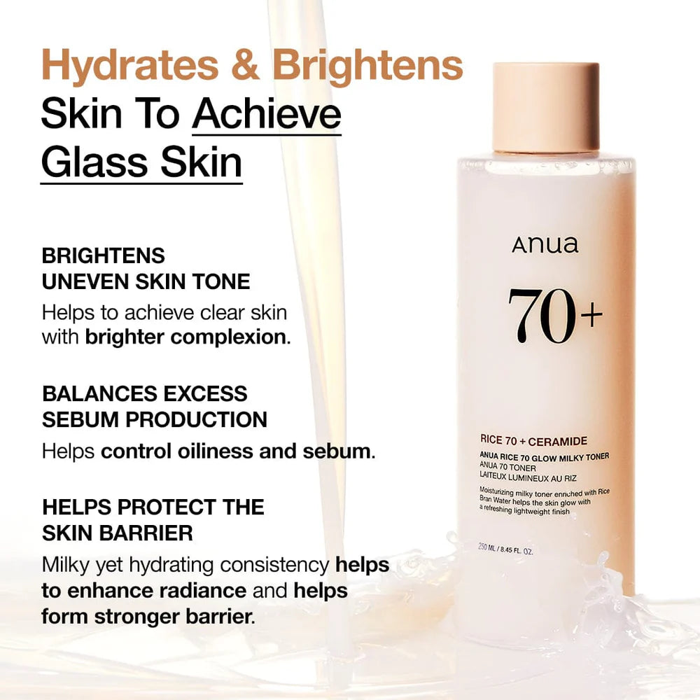 Anua Rice 70 Glow Milky Toner — rice complex