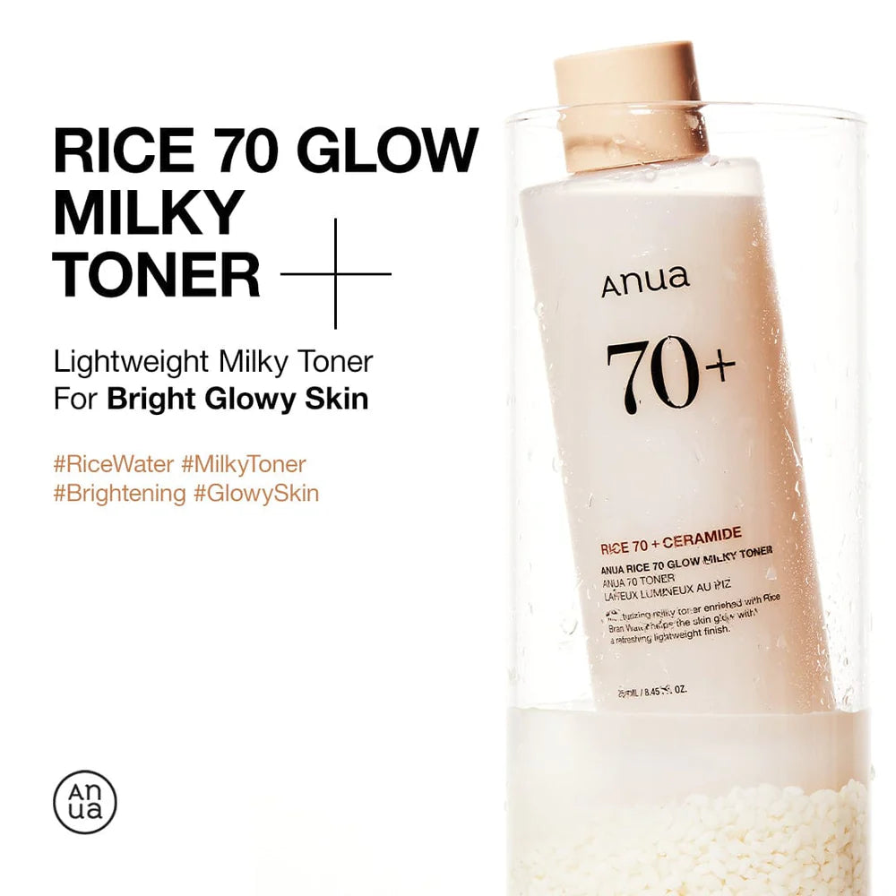 Anua Rice 70 Glow Milky Toner — milky texture