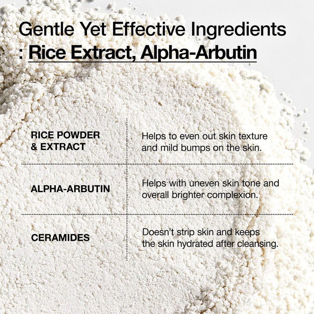 Anua Rice Enzyme Brightening Cleansing Powder — foaming lather
