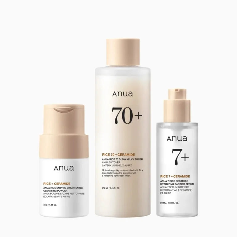 ANUA Rice Nourishing Trio For Dry Skin — rice nourishing skincare trio for dry skin