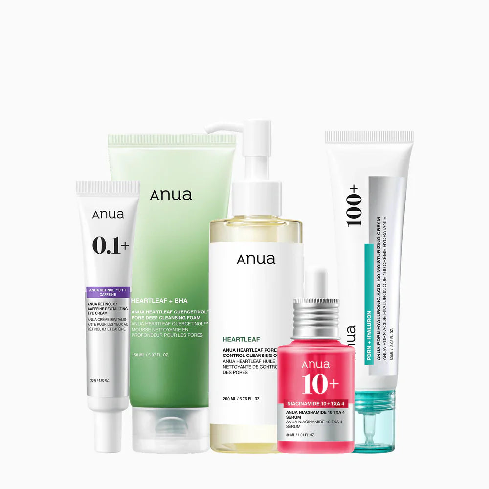 ANUA Youthful Glow Set for over 30+ — anti-aging glow skincare set for mature skin