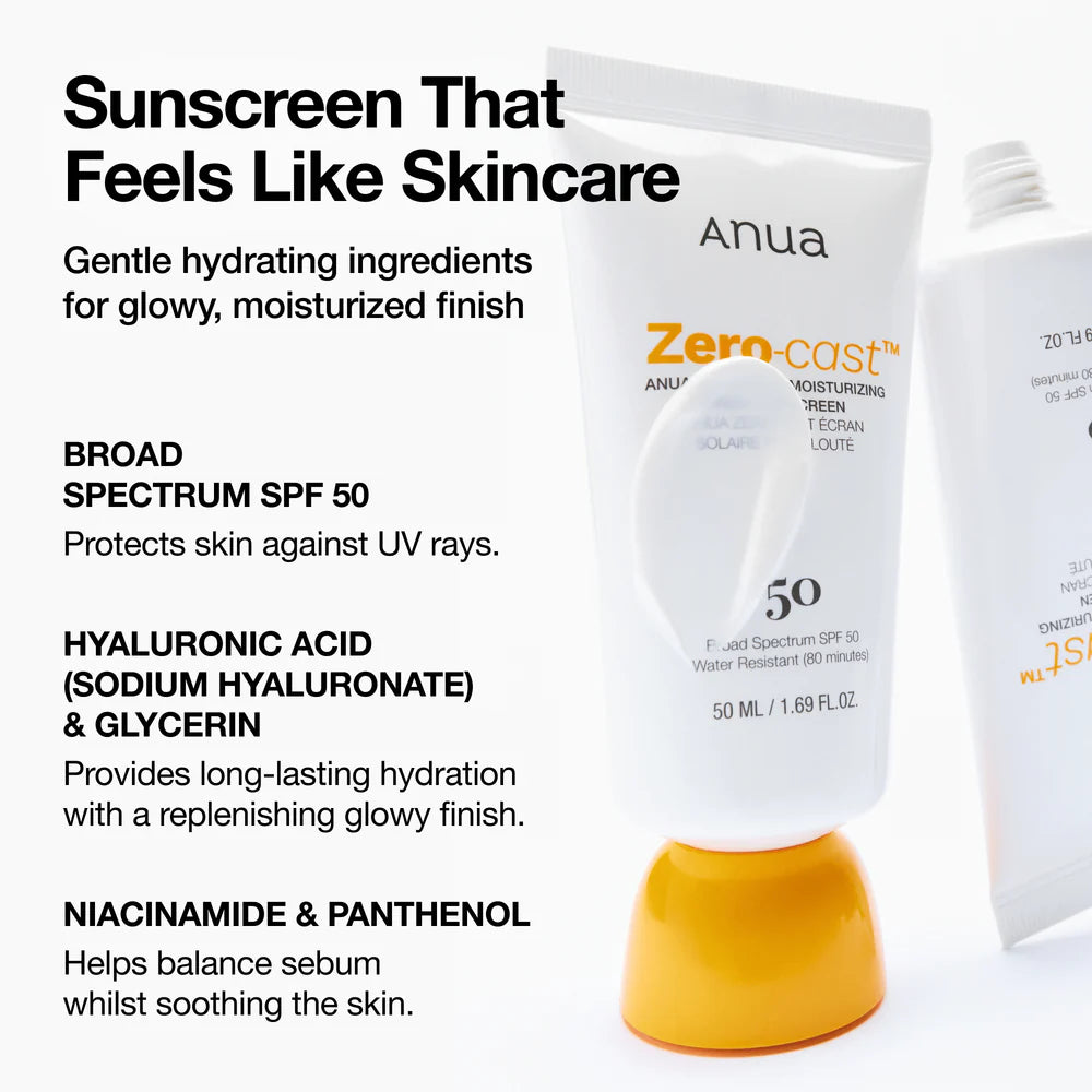 Anua Zero-cast Moisturizing Finish Sunscreen — how to use