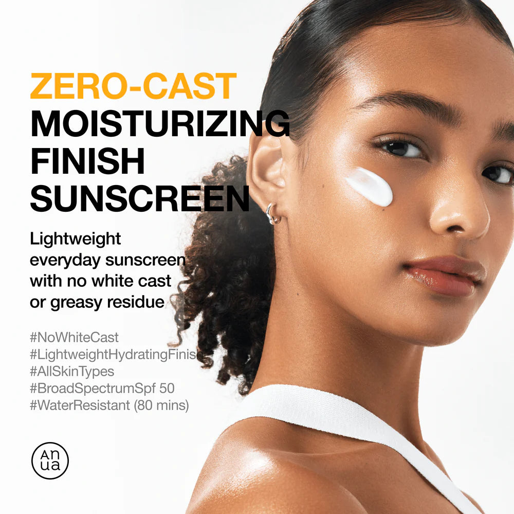 Anua Zero-cast Moisturizing Finish Sunscreen — texture