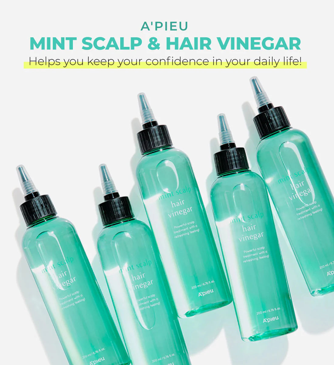A'pieu Mint Scalp Hair Vinegar for daily clean, balanced scalp care