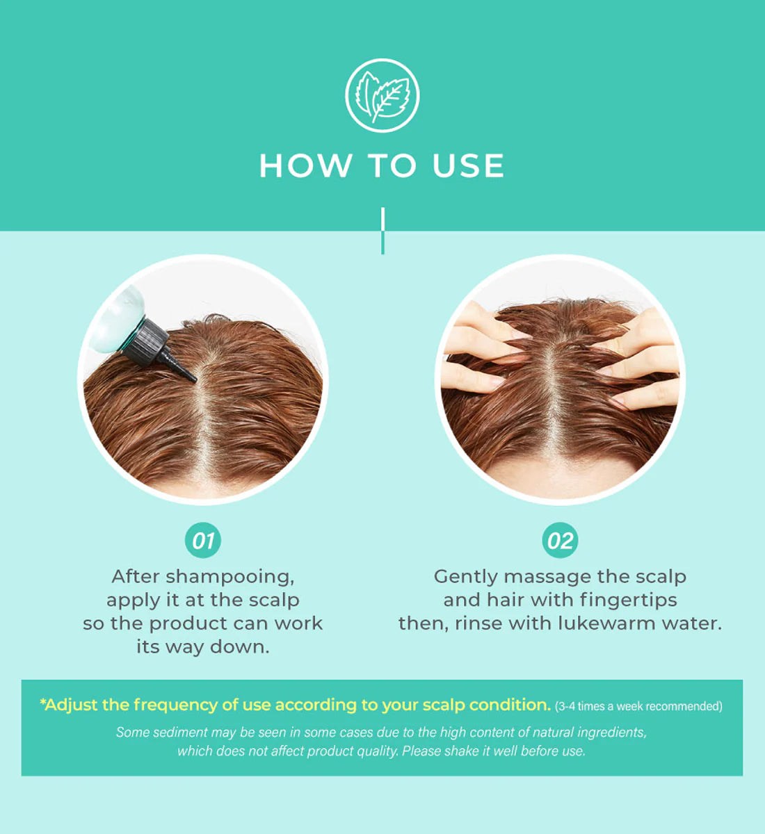A'pieu Mint Scalp Hair Vinegar how to use after shampooing