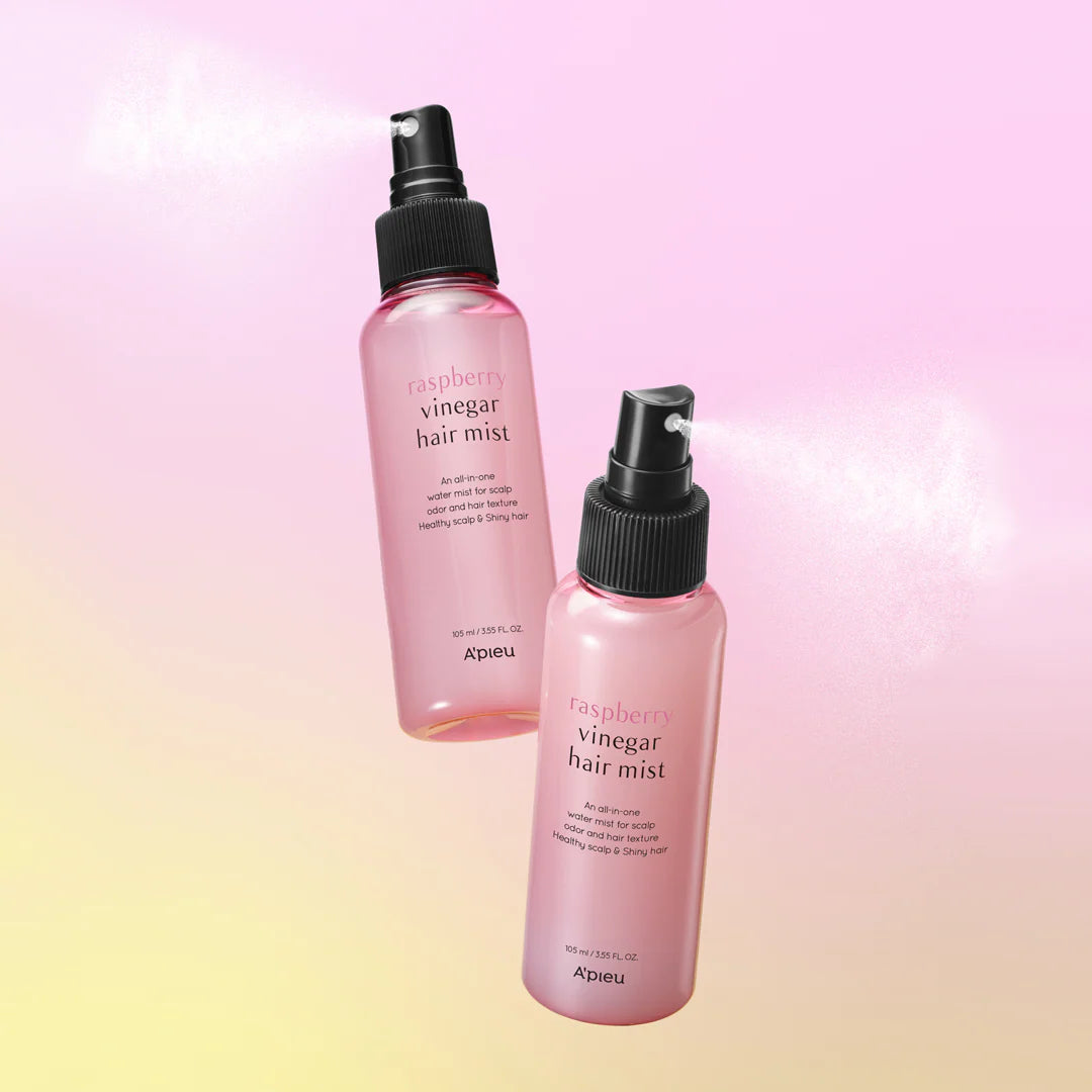 A'pieu Raspberry Vinegar Hair Mist non-sticky lightweight formula that refreshes hair without weighing it down