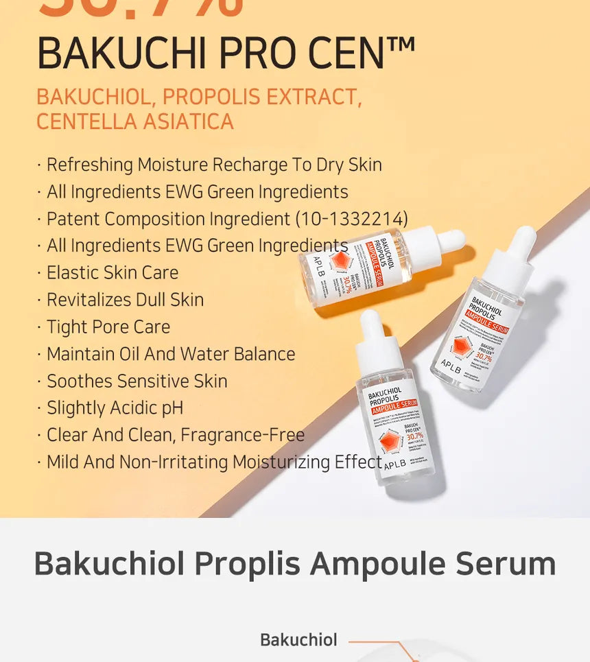 APLB Bakuchiol Propolis Ampoule Serum — with bakuchiol and propolis