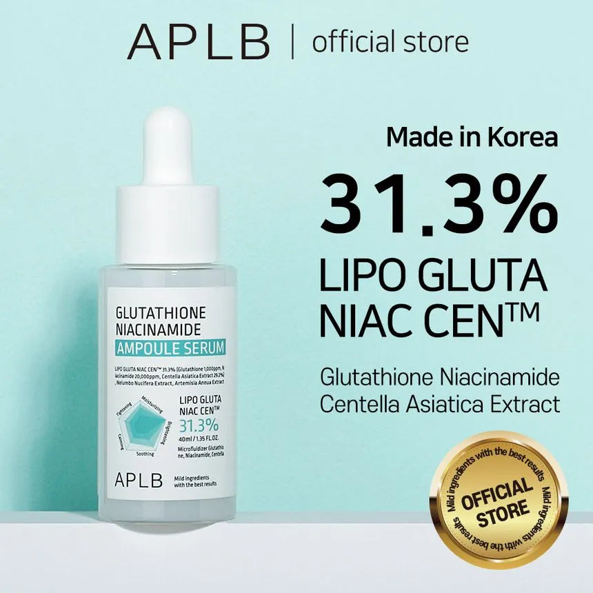 APLB Glutathione Niacinamide Ampoule Serum — helps brighten dull, uneven skin