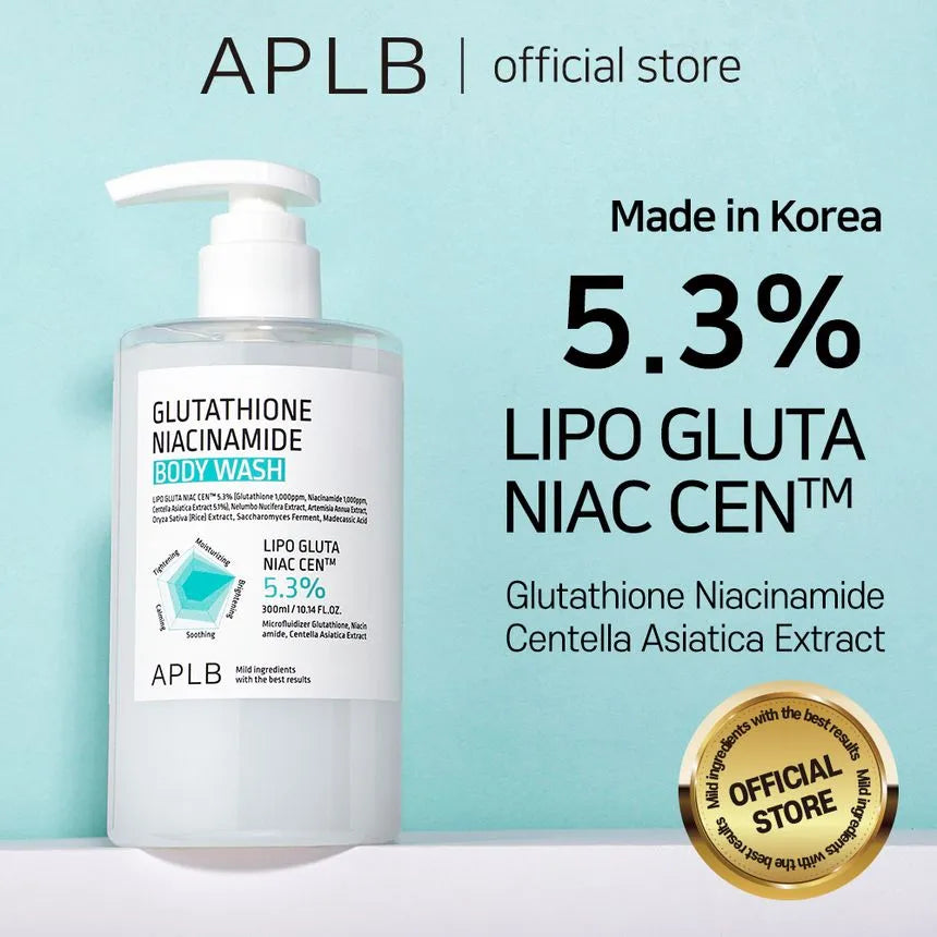APLB Glutathione Niacinamide Body Wash — helps brighten and even the look of skin