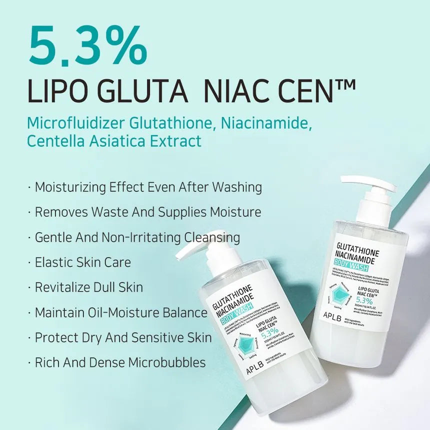 APLB Glutathione Niacinamide Body Wash — powered by glutathione and niacinamide