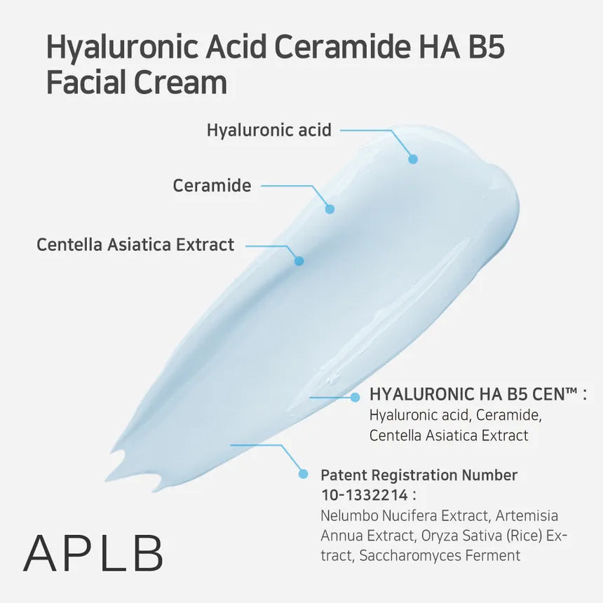 APLB Hyaluronic Acid Ceramide HA B5 Facial Cream — helps support the skin barrier