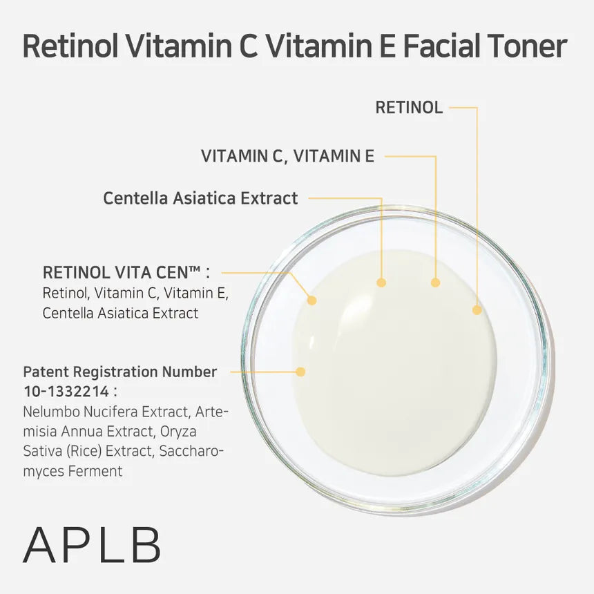 APLB Retinol Vitamin C Vitamin E Facial Toner — preps skin for the next steps