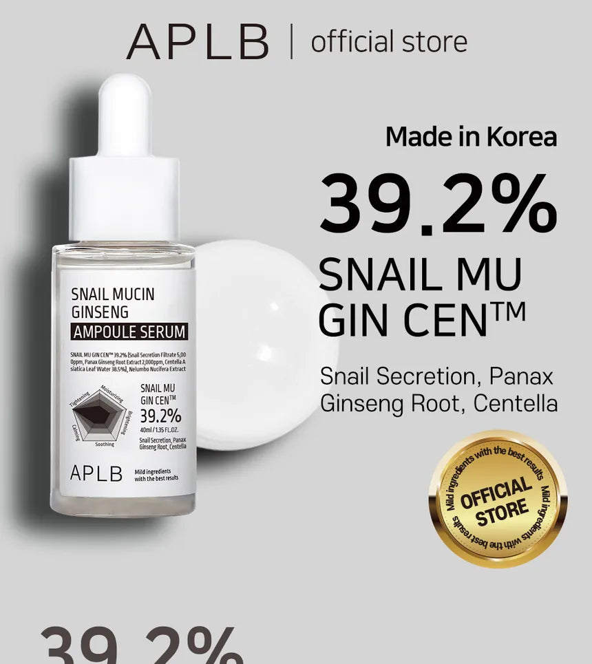 APLB Snail Mucin Ginseng Ampoule Serum — helps nourish and repair the skin