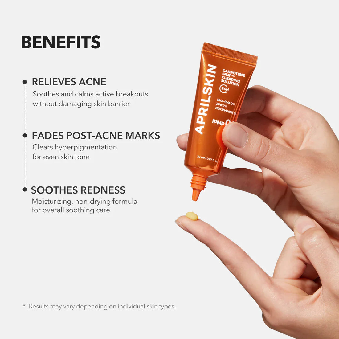 APRILSKIN Carrotene IPMP Clearing Solution calms inflamed blemish-prone skin