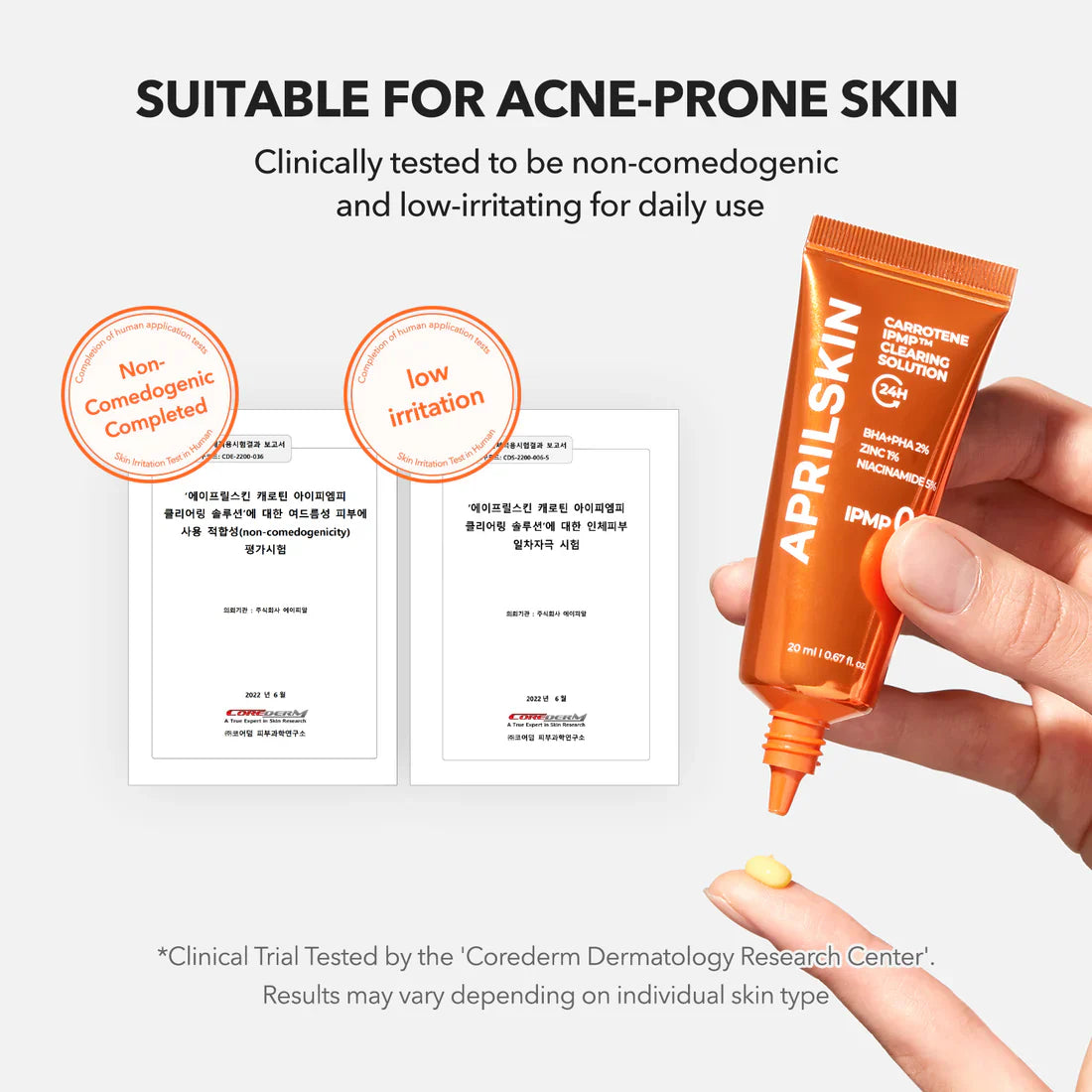 APRILSKIN Carrotene IPMP Clearing Solution refines pores and texture