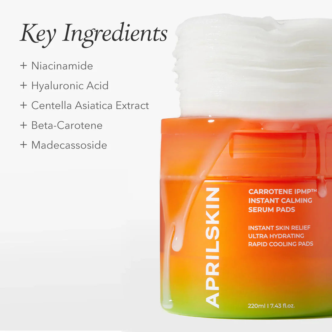 APRILSKIN Carrotene IPMP Instant Calming Serum Pads carrotene for clearer skin