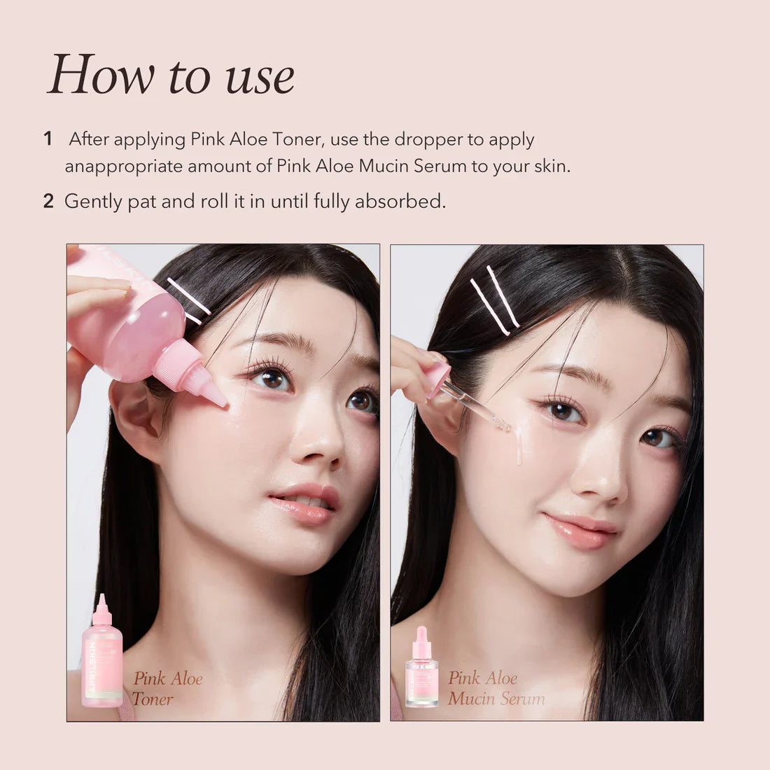 APRILSKIN Pink Aloe Mucin Serum smooths and softens skin