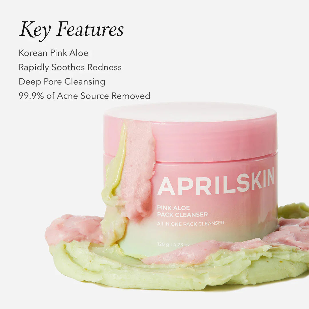 APRILSKIN Pink Aloe Pack Cleanser — pack cleanser that cleanses and soothes skin