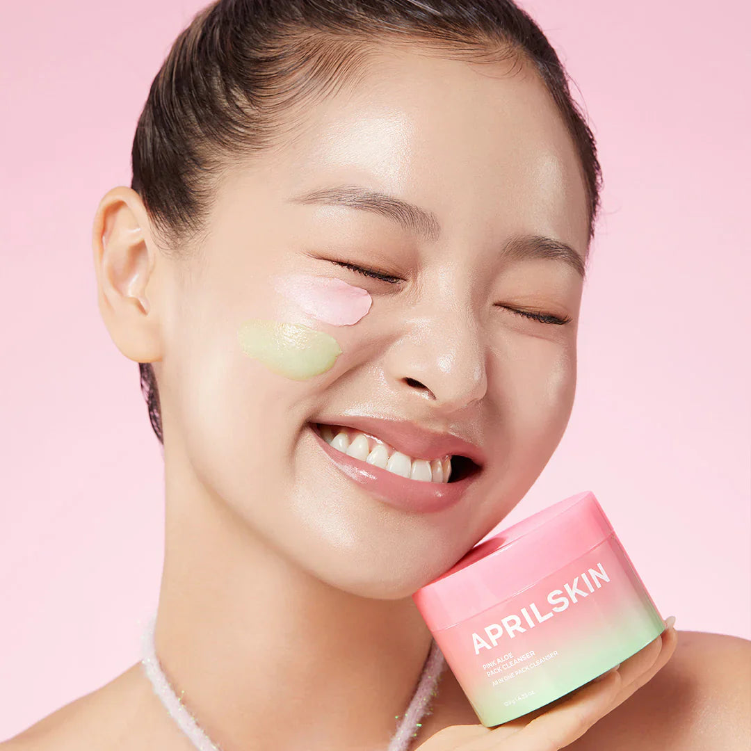 APRILSKIN Pink Aloe Pack Cleanser hydrating creamy lather