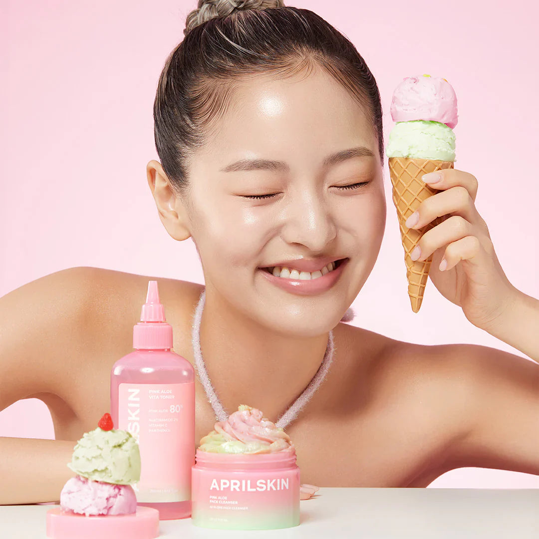 APRILSKIN Pink Aloe Pack Cleanser leaves skin soft and refreshed