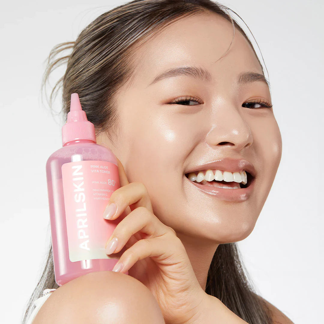 APRILSKIN Pink Aloe Vita Toner balances and refreshes skin
