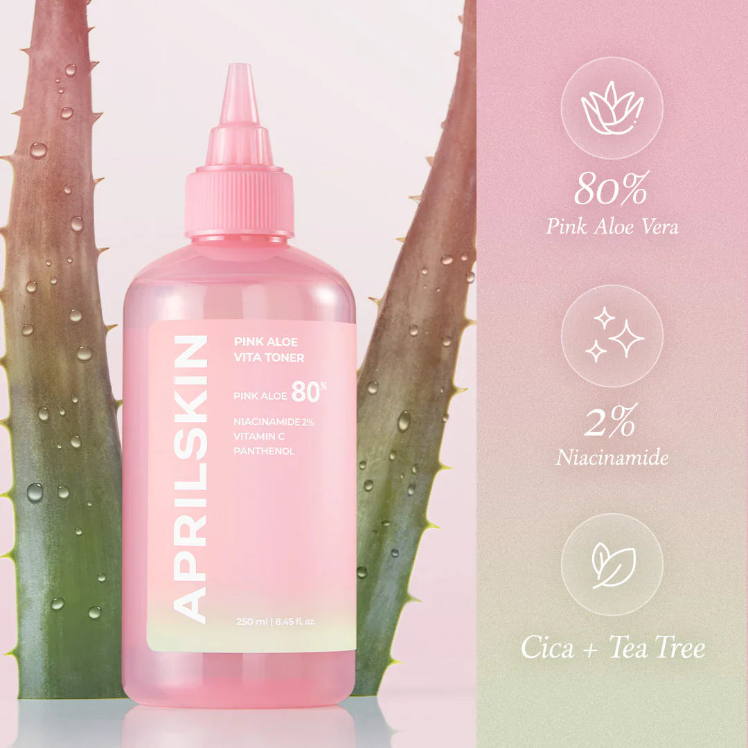 APRILSKIN Pink Aloe Vita Toner soothes sensitive skin