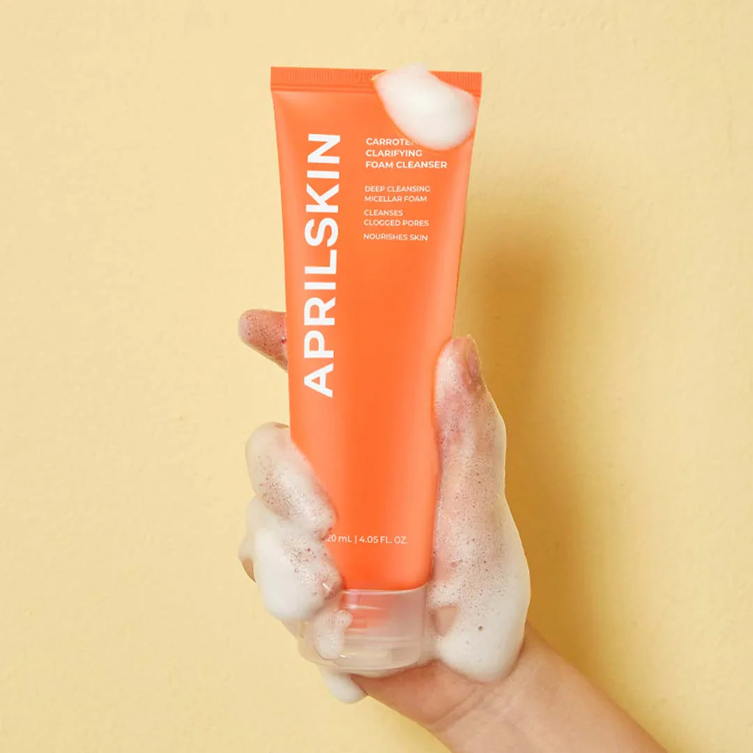 APRILSKIN Real Carrotene Acne Foam Cleanser gentle low-pH daily cleanser