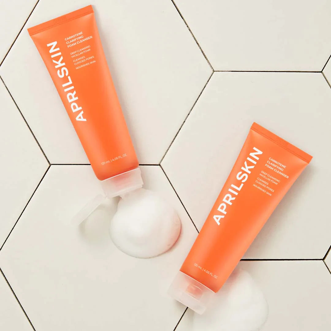 APRILSKIN Real Carrotene Acne Foam Cleanser leaves skin clean without tightness