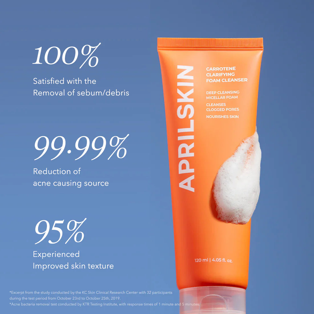 APRILSKIN Real Carrotene Acne Foam Cleanser rich foaming lather