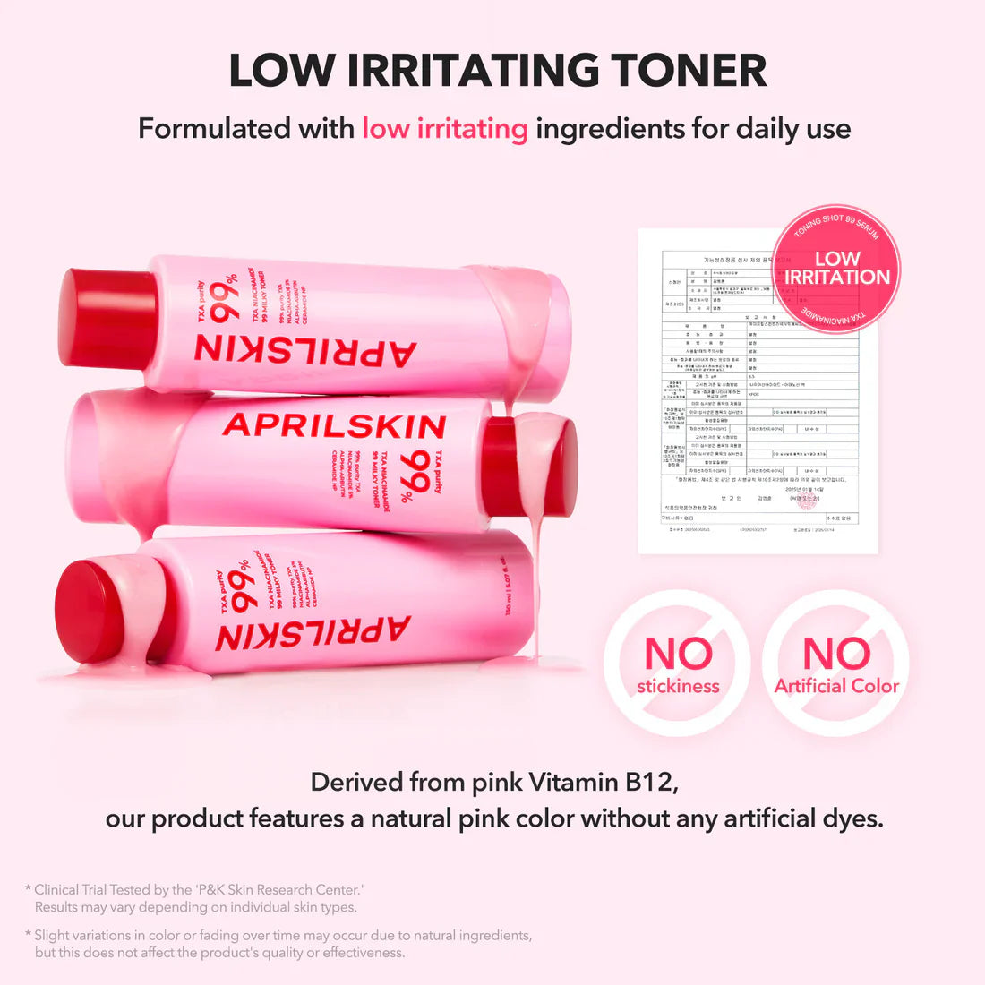APRILSKIN TXA Niacinamide 99 Milky Toner refines skin texture
