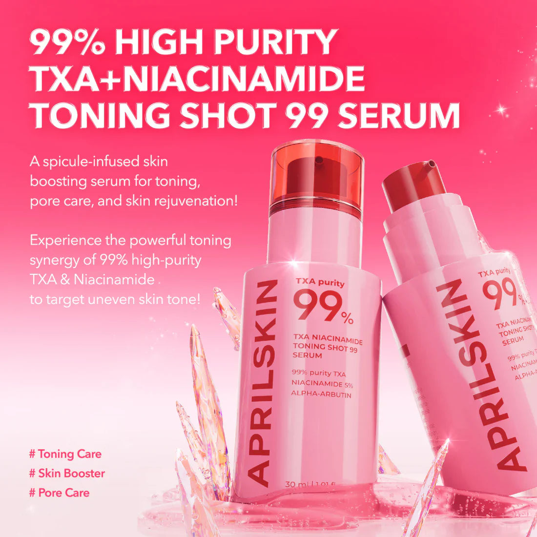 APRILSKIN TXA Niacinamide Toning Shot 99 Serum — niacinamide serum that brightens and evens skin tone