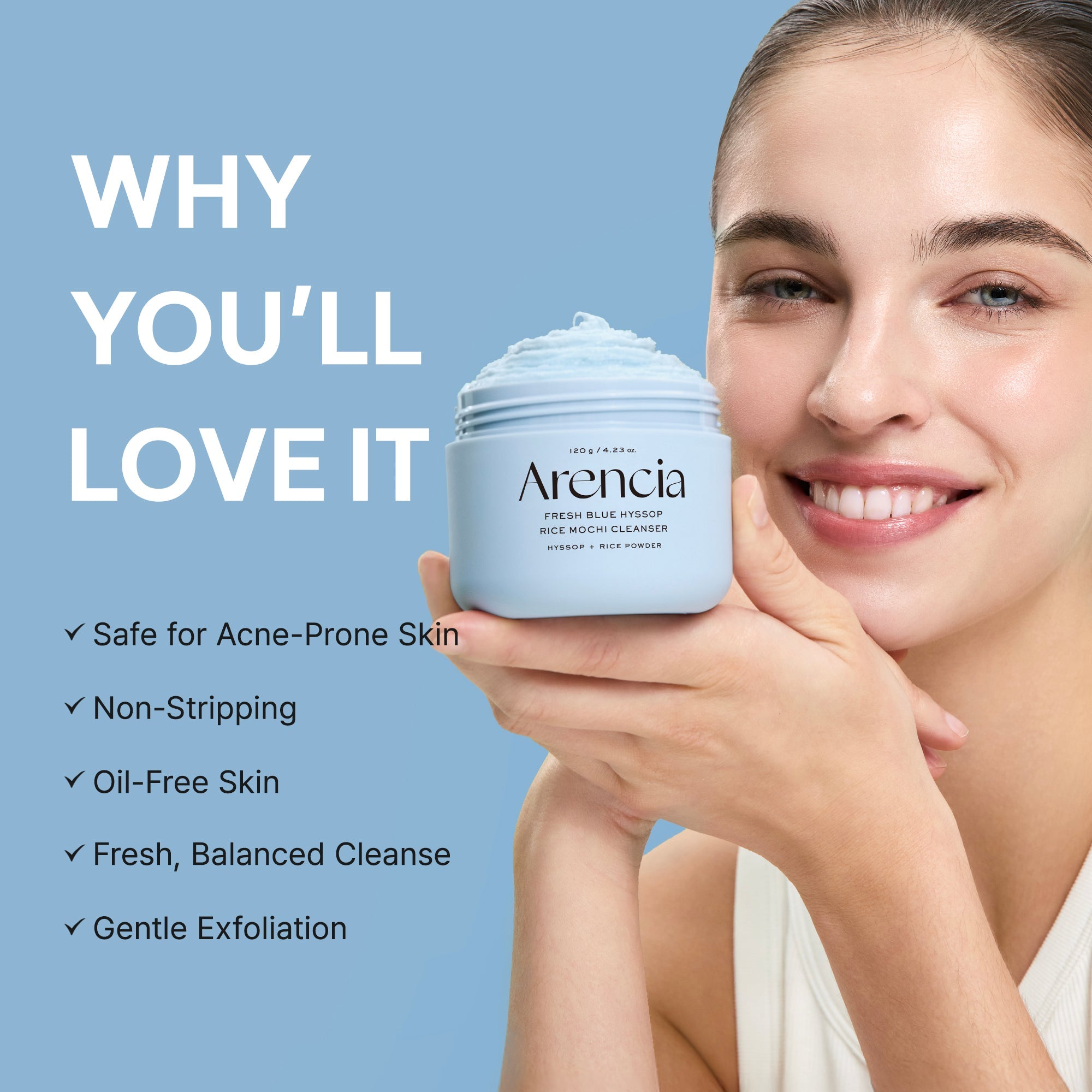Signature soft mochi-like lather