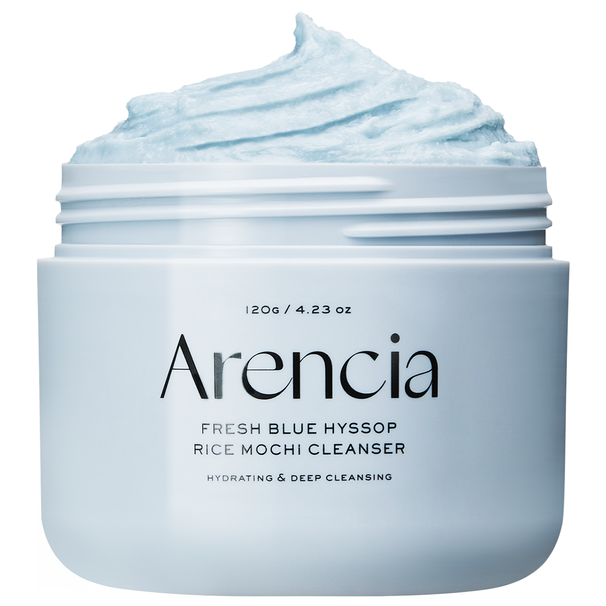 Arencia Fresh Blue Hyssop Rice Mochi Cleanser 120g - vegan Korean clarifying cleanser