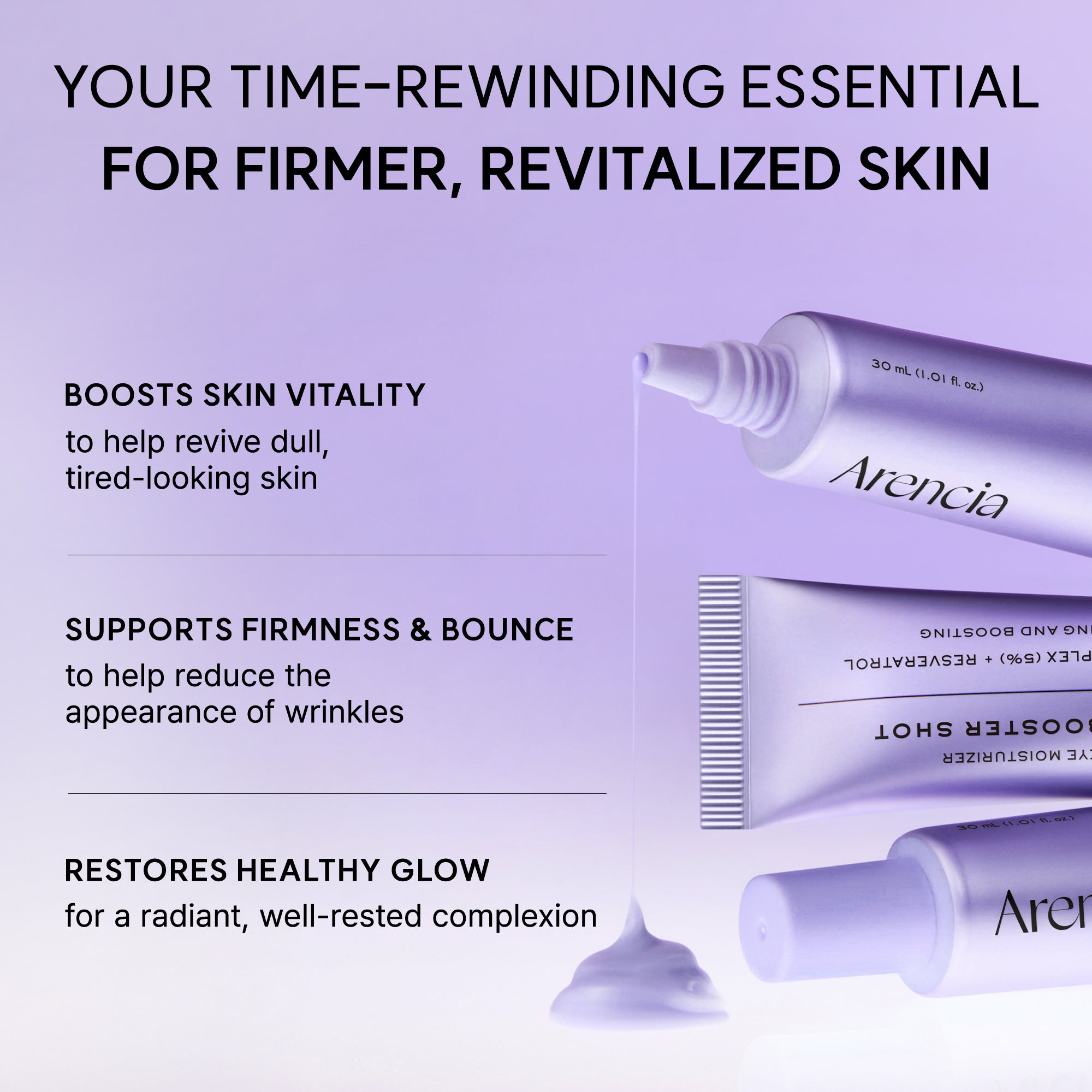 Supports firmer, more elastic-looking skin