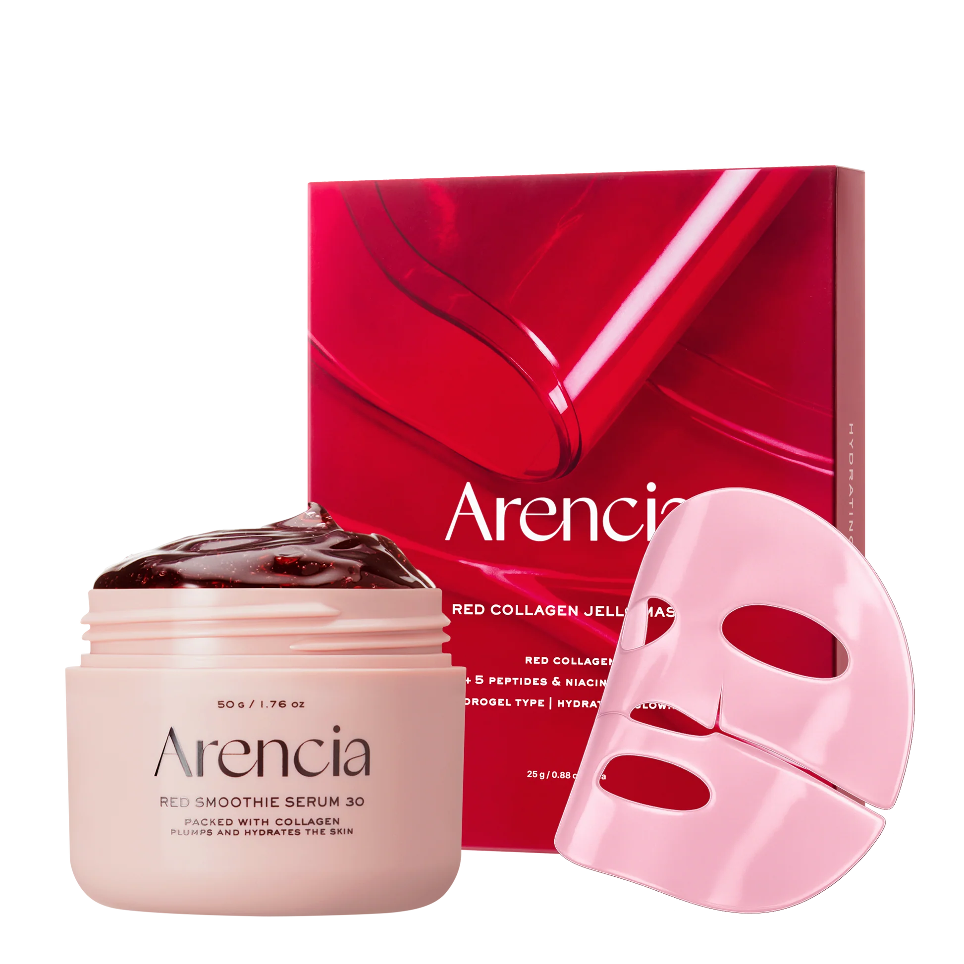 Arencia Red Collagen Jello Mask - overnight glow and soothing mask