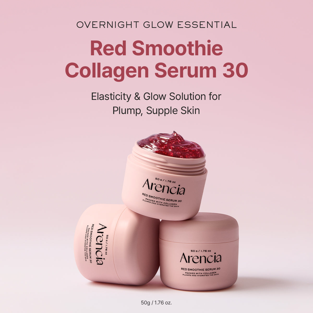 Plumps and smooths for bouncy jello skin